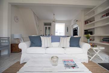 The ground floor living area is open-plan.