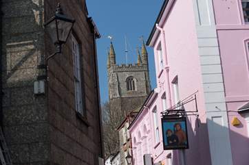 The beautiful twelfth century church in Fowey.