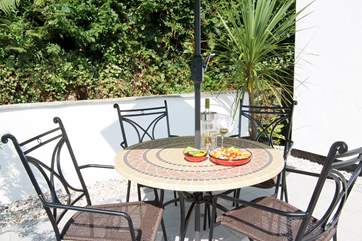 Lunch on the patio.