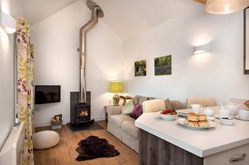 The open plan living room is very welcoming