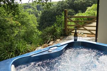 Enjoy this wonderful setting from the bubbly hot tub