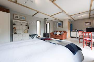 Another angle of the lovely open plan living area in Ashley's Shack.