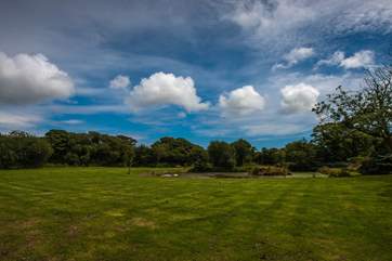A huge pond is just one of things on offer in this peaeful retreat,