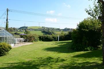 The mature garden, a perfect place to relax and enjoy the country air, the greenhouse has been removed.