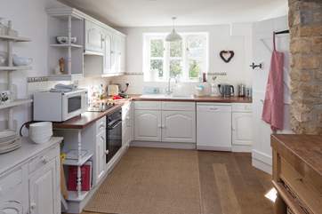 The spacious well-equipped kitchen has all that you need to prepare a feast.The kitchen is being replaced in early 2019 with a deVOL kitchen.