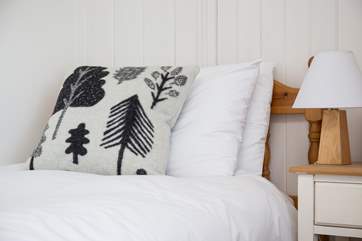 Lovely linens and cushions make you feel immediately at home.