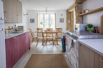 The beautiful deVOL kitchen/ dining room is full equipped with all that you need to prepare a holiday feast.