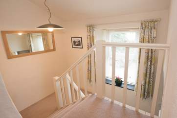 The stairwell is light and spacious.