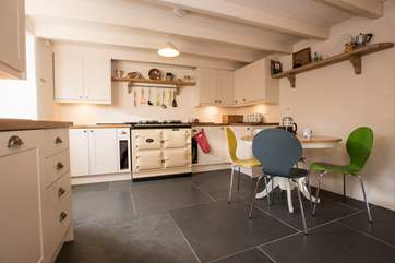 A proper cottage kitchen, complete with Aga.