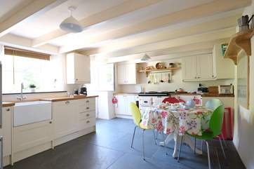 A proper cottage kitchen, complete with Aga.