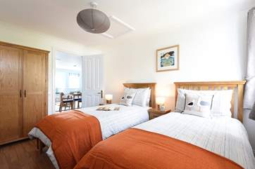 Bedroom 3 has twin beds.