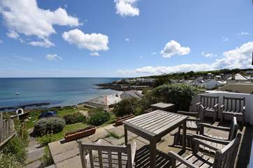 The panoramic sea views from the patio.
