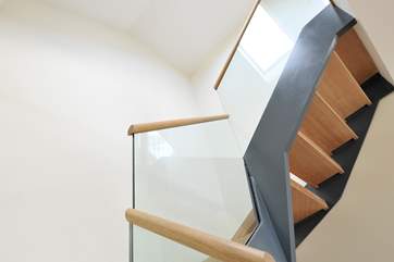Take care on the open-tread stairs.