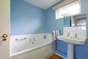 The bathroom.