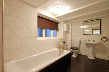 The bathroom.