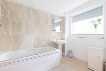The bathroom.
