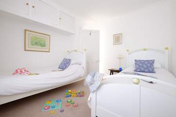 One of the twin bedrooms.