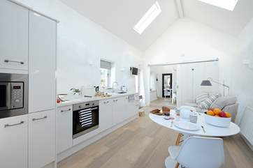 The open plan living-room.