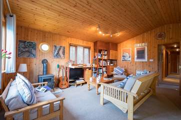 The open plan living-room.
