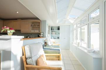 A lovely seating-area just off the kitchen.