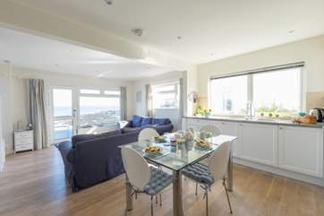 The living-room is open plan.
