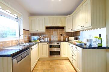 The modern kitchen.