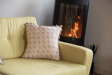 Attractive wood-burner to warm the coldest of evenings.
