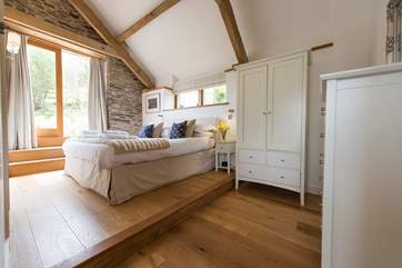 Master bedroom with its glorious six-foot bed. (Bedroom 3)