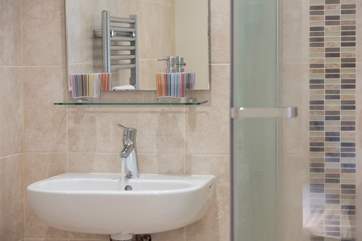 Beautiful large shower.