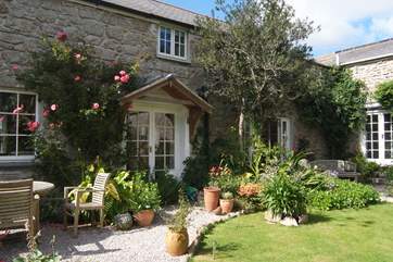 The rear entrance from the enclosed garden.