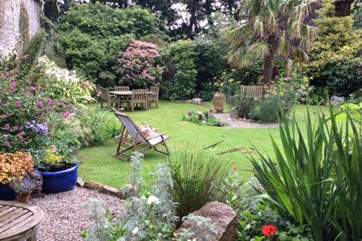 Relax in this gorgeous enclosed garden.