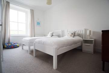 The first floor twin bedroom.