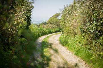 The lane is narrow but you are not likely to meet anyone coming the other way as it is only you and the owners who will use it.