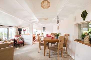 This comfortable 'carriage' has room to relax and dine with friends and family.