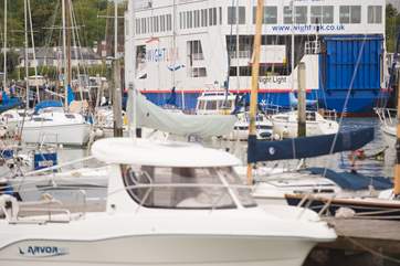 The Isle of Wight ferry invites you to take the scenic 40 minute crossing to historic Yarmouth on the island.