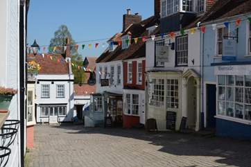 Lymington old town, leading down to the quay, with some excellent restaurants and pubs on the way.