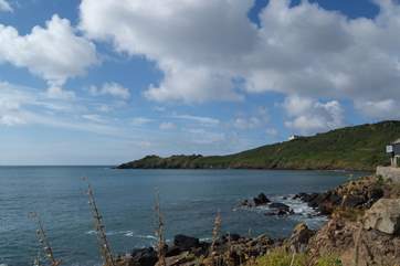 There are pretty coves either side of Coverack which are worth exploring by foot, simply follow the coast path.