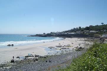 The lovely bay at Coverack looking across from North Corner towards the harbour.
