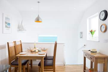 This lovely apartment is on the first floor and is accessed via an external and internal staircase. (Please take care with young children around the stairs and bannister.)