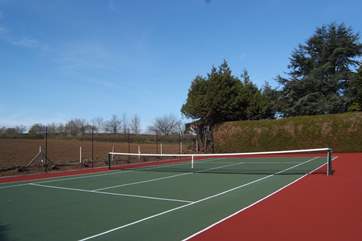 There is a fabulous tennis court for you to enjoy - with the added bonus of a great view ! Tennis racquets and balls are provided.