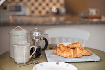 This is a lovely place to start the day...there is even a Nespresso coffee machine for you.