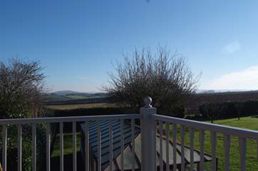 This is the panoramic view from the balcony - a great place to sit and relax with a coffee or a glass of wine!