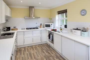 The modern kitchen/diner, plenty of space to cook up a feast.