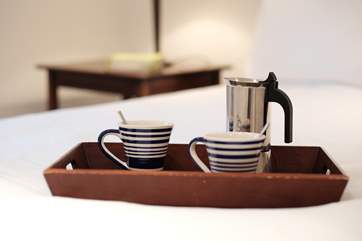 Relax with a cup of coffee.