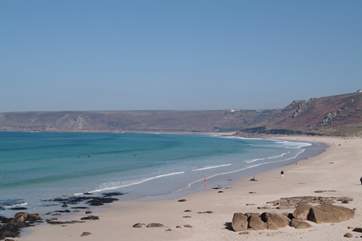 Sennen Cove, approximately seven miles away.