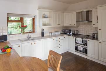 The kitchen area has all that you need to create a special holiday feast, the village shop always has fresh local produce.