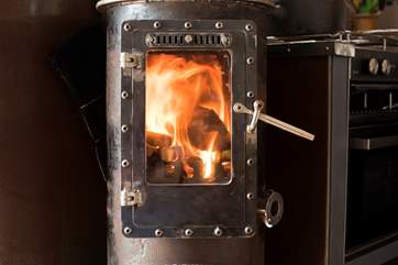 The wood-burner will keep you very toasty in the cooler months.