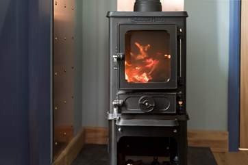 The little wood-burner will keep you very cosy in the cooler months.