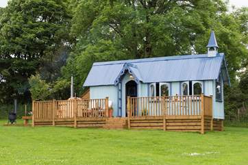 The Tabernacle sits in a sheltered spot at the far corner of a pretty meadow.