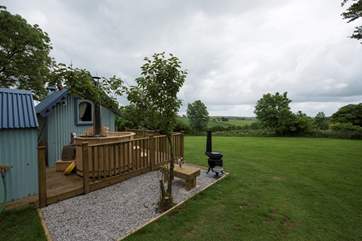 There is even a special area for your outside cooking on the chiminea which has a hot plate and grill.
